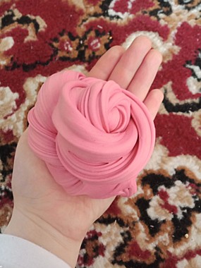 Розовый слайм Mud bubbles